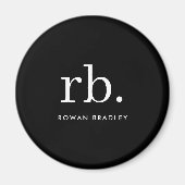 Aimant Monogram Classic Elegant Minimum Black and White (Devant)