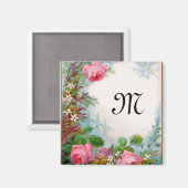 AIMANT MONOGRAME DE ROSES ET DE JASMINE (Recto/Verso)