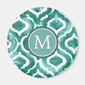 Aimant Monogramme | Aquamarine Motif IV (Devant)