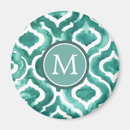 Aimant Monogramme | Aquamarine Motif IV (Devant)