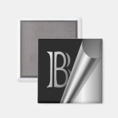 Aimant Monogramme "B" en acier (Recto/Verso)