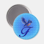 Aimant Monogramme Bluebrd Initiale F (Recto/Verso)