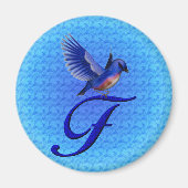 Aimant Monogramme Bluebrd Initiale F (Devant)