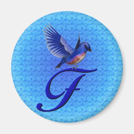 Aimant Monogramme Bluebrd Initiale F (Devant)