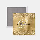 Aimant Monogramme brillant Parties scintillant or brillan (Recto/Verso)