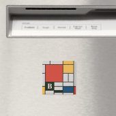 Aimant Monogramme Carré De Stijl Inspiré (In Situ (Lave-vaisselle))