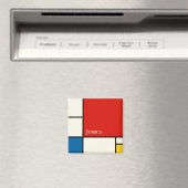 Aimant Monogramme Carré De Stijl Inspiré (In Situ (Lave-vaisselle))