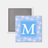 Aimant Monogramme Cercles bleu électrique motif (Recto/Verso)