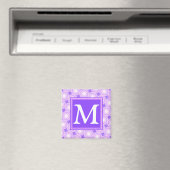 Aimant Monogramme cercles violets motif (In Situ (Lave-vaisselle))