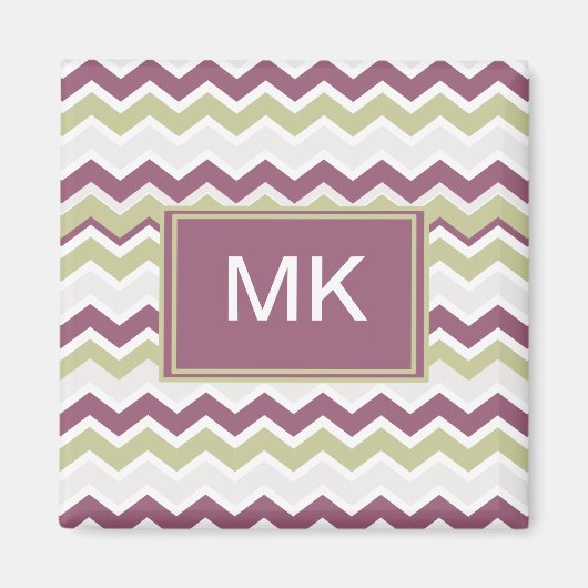 Aimant Monogramme Chevron Brick (Devant)