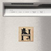 Aimant Monogramme Cowboy Partagé 'N' (In Situ (Lave-vaisselle))