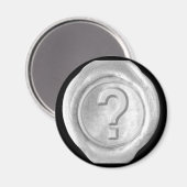 Aimant Monogramme de cire - Argent - Style gras - (Recto/Verso)