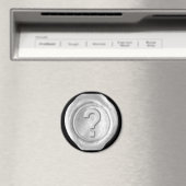 Aimant Monogramme de cire - Argent - Style gras - (In Situ (Lave-vaisselle))