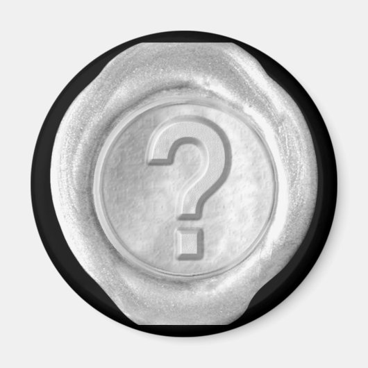 Aimant Monogramme de cire - Argent - Style gras - (Devant)