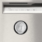 Aimant Monogramme de cire - Argent - Style gras - (In Situ (Lave-vaisselle))