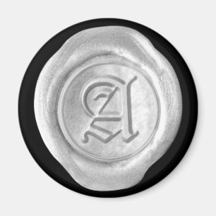 Aimant Monogramme de cire - Argent - Vieux Anglais