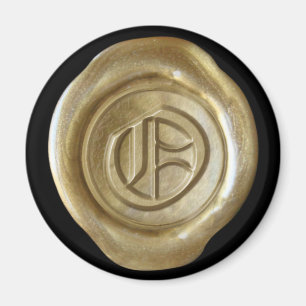 Aimant Monogramme de cire - Or - Vieux Anglais -