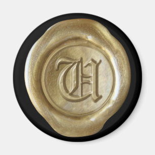 Aimant Monogramme de cire - Or - Vieux Anglais -