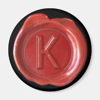 Aimant Monogramme de cire - Rouge - Style gras -