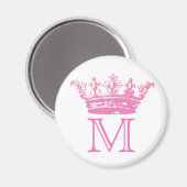Aimant Monogramme de couronne vintage (Recto/Verso)