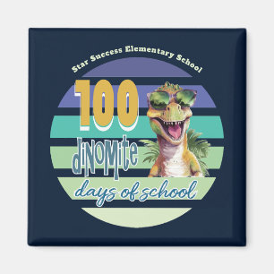 Aimant Monogramme de dinosaure pour les 100 jours d'école