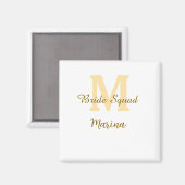 Aimant Monogramme de l'équipe de la mariée simple shower  (Recto/Verso)