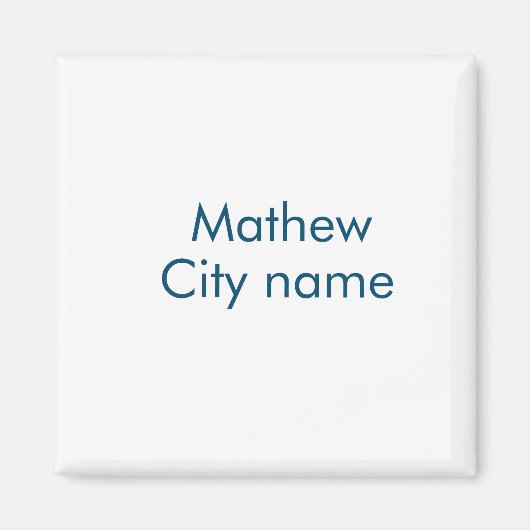 Aimant monogramme de lettre initiale simple ajoutez votre (Devant)