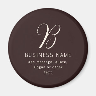 Aimant Monogramme de nom d'entreprise élégant moderne M