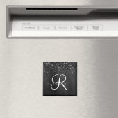Aimant Monogramme d'étincelle à Parties scintillant noire (In Situ (Lave-vaisselle))