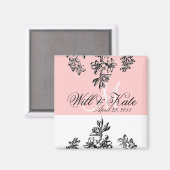 Aimant Monogramme élégant de mariée et de chambre (Recto/Verso)