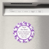Aimant Monogramme Enregistrer l'aimant de date violet (In Situ (Lave-vaisselle))