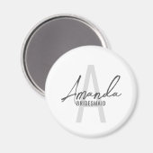 Aimant Monogramme et nom d'une servante d'État moderne pe (Recto/Verso)