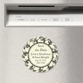 Aimant Monogramme fantaisie Enregistrer l'aimant de date  (In Situ (Lave-vaisselle))