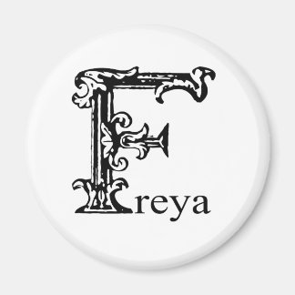Aimant Monogramme fantaisie : Freya