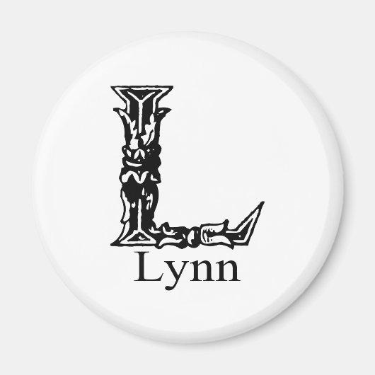 Aimant Monogramme fantaisie : Lynn (Devant)