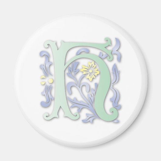 Aimant Monogramme Fleur-de-lis H (Devant)