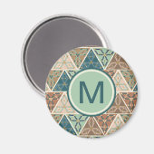 Aimant Monogramme | Geo Step extérieur | Motif géométriqu (Recto/Verso)