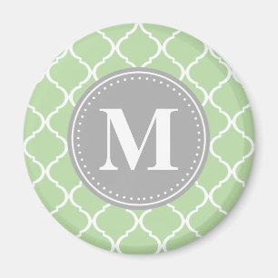 Aimant Monogramme Gris de lattice marocain