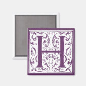 Aimant Monogramme H Orné (Recto/Verso)