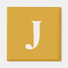 Monogramme Initial Minimaliste Jaune