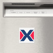 Aimant Monogramme lettre X rouge et bleu (In Situ (Lave-vaisselle))