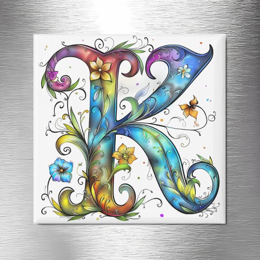 Aimant Monogramme lunaire K