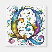 Aimant Monogramme lunaire Q (Devant)