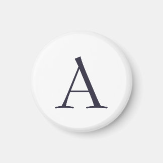 Aimant Monogramme moderne élégant bleu clair initial