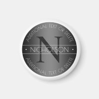 Monogramme Moderne Élégant Ombrage Noir & Blanc