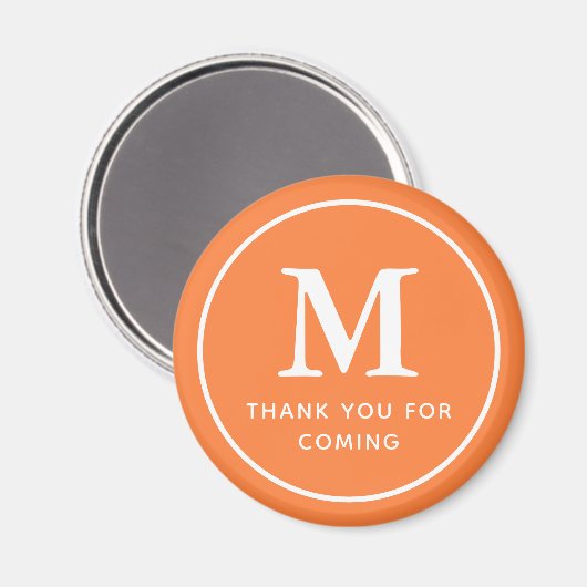 Aimant Monogramme Moderne Simple Merci Chic Pour Venir (Recto/Verso)