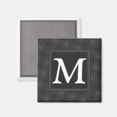 Aimant Monogramme motif des cercles de charbon (Recto/Verso)