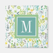 Aimant Monogramme | Motif sauvage et libre (Devant)