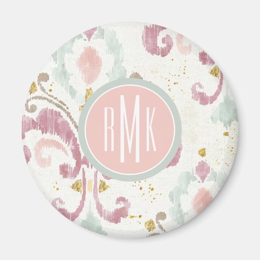 Aimant Monogramme | Motif Soft Deco (Devant)