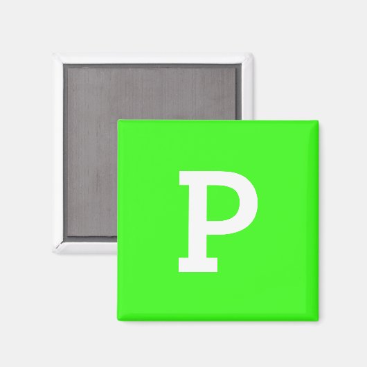 Aimant Monogramme Neon Green Meilleure coordination des c (Recto/Verso)